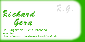 richard gera business card